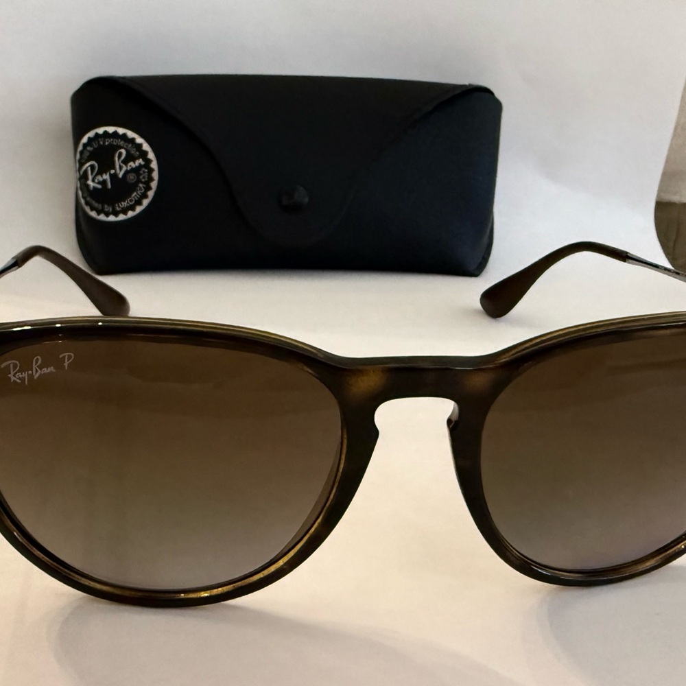 Ray-Ban Women's Erika Round Brown Sunglasses - Picture 5 of 9